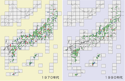 サンショウクイ分布図